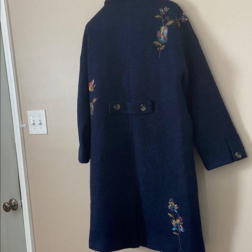 Sundance Wool Woodland Fantasy Embroidered Coat size Large - Picture 8 of 14